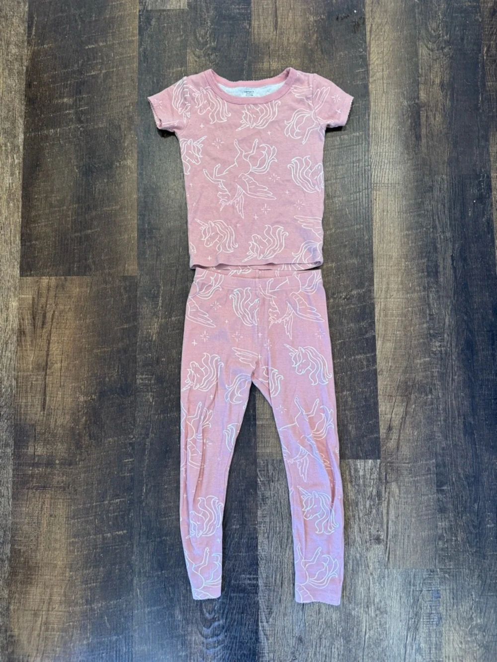 Carter's Two-Piece Pink Unicorn Pajama Set with Matching Leggings